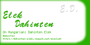 elek dahinten business card